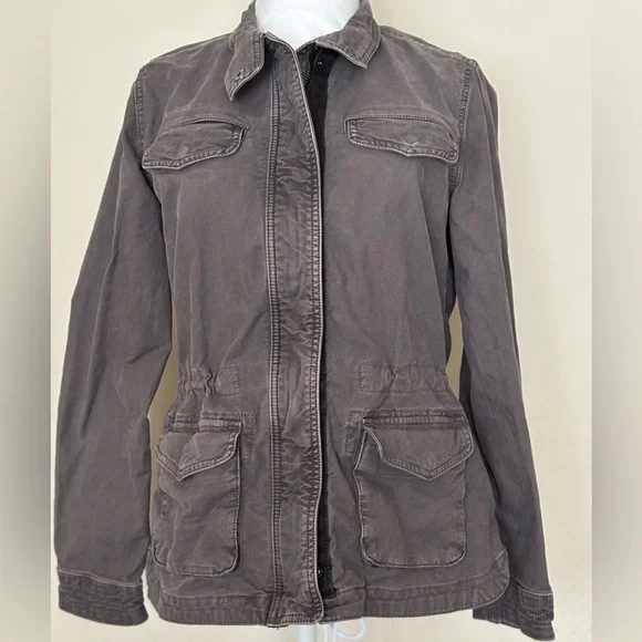 Lucky Brand Charcoal Utility Jacket Size Small - Picture 1 of 13